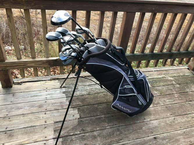 Nice Mens Complete Golf Club Set & Bag, Cleveland, Warrior & More + Extras