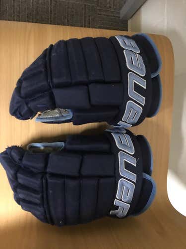 Navy Blue Bauer Nexus 1N Gloves 14"