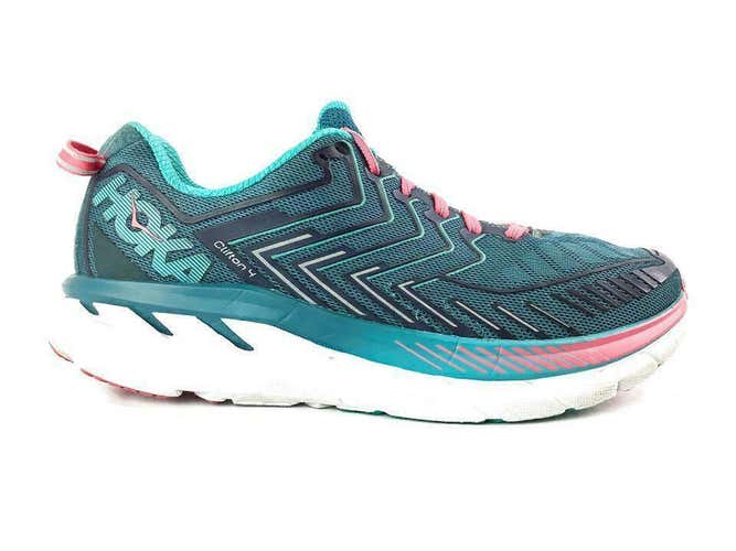 Hoka One One Clifton 4 Womens Size 9.5 42 Turquoise Running Shoes
