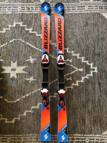 Used Unisex Blizzard  Racing SL FIS Skis With Bindings Max Din 12