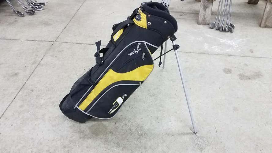 Black and Yellow Used Walter Hagen Junior Carry Bag with stand
