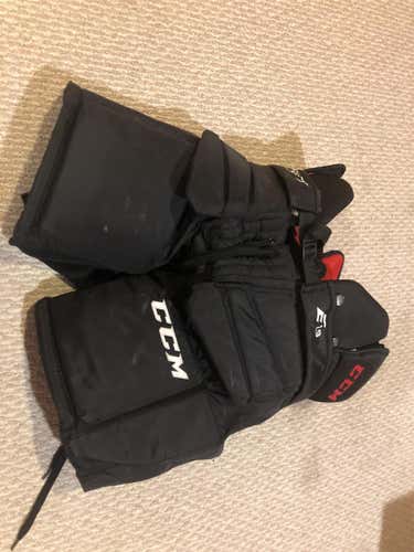 Black Intermediate Small CCM E1.9  Goalie Pants