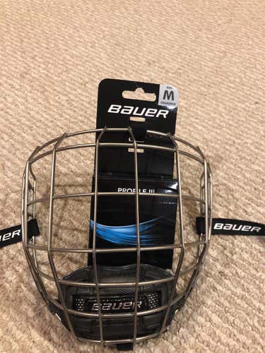 Senior Medium Bauer Profile III Facemask Full Cage