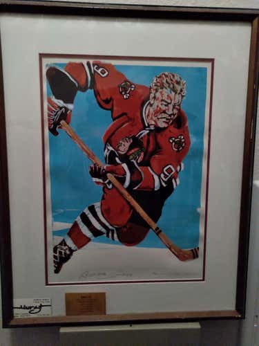 BOBBY HULL (AUTOGRAPHED) LIMITED EDITION FRAMED PAINTING