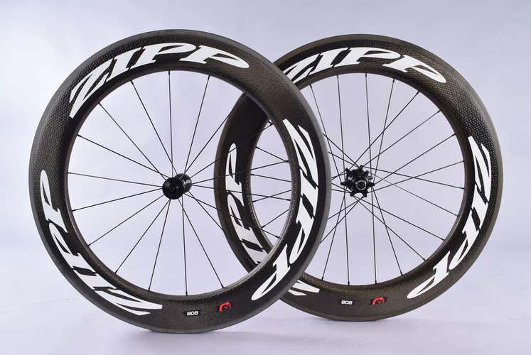 Zipp 808 Firecrest Carbon Wheelset 700c Clincher QR 11 Speed Rim Brake Road