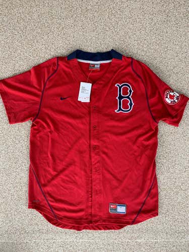 Men's New Adult Large Nike Shirt MLB embroidery Boston Red Sox
