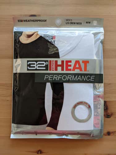 32 Degrees - Medium - White - Men's base layer long sleeve shirt
