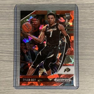 Tyler Bey 20-21 Panini Prizm Draft Picks Red Cracked Ice Mavericks Rookie Card