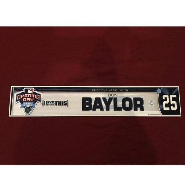 MLB Don Baylor #25 Seattle Mariners Locker Room Nameplate Tag MLB  Authenticated 2005 Opening Day