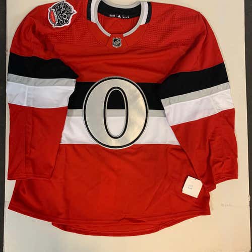 New Adidas 2017 NHL 100 Classic Ottawa Senators Pro Stock Hockey Game Jersey size 58