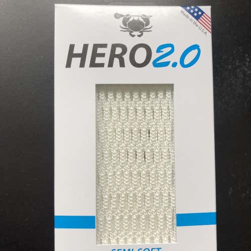 New ECD Hero Mesh 2.0 New In Package Lax Lacrosse WHITE Semi Soft