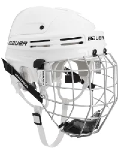 NEW Bauer 4500 Ice Hockey Helmet Combo WHITE Size LARGE Fresh from a Case NOS 
