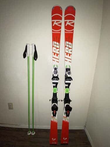 Used Men's 2018 Rossignol Racing Hero Elite ST Ti Skis With Bindings
