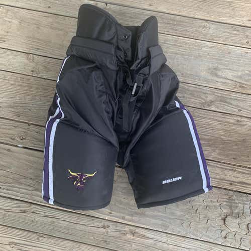 Black Senior Small Bauer Pro Stock Hockey Pants