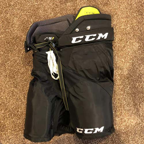 Black Used Senior Medium CCM Super Tacks Hockey Pants