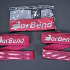 BARBEND PINK CROSSFIT BODY BUILDING STYLE PULLING WEIGHT POWER LIFTING STRAPS