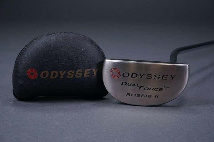 ODYSSEY DUAL FORCE ROSSIE II 35” MALLET PUTTER W/ MATCHING HEADCOVER ~ MINTY!