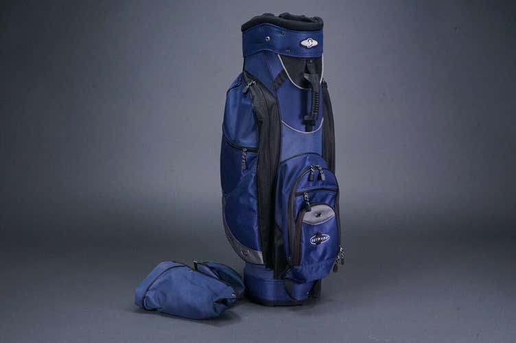 OUTWARD 9 10-WAY DIVIDER GOLF CART BAG, BLUE ~ L@@K!!