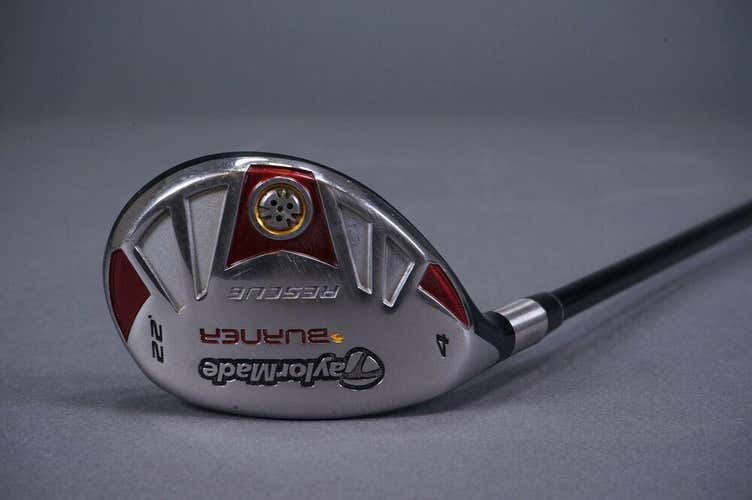 TAYLORMADE BURNER RESCUE 22* 4 HYBRID W/ REAX STIFF FLEX GRAPHITE SHAFT LEFT LH