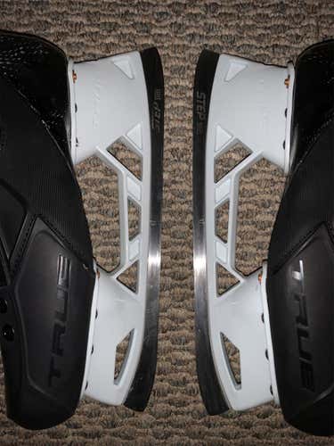 True 2 Piece Goalie Skate Holders With Step Steel Blades