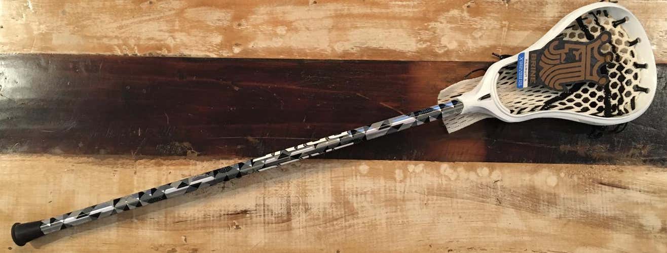 New Brine Lacrosse Recruit X Player Stick - Black Chrome