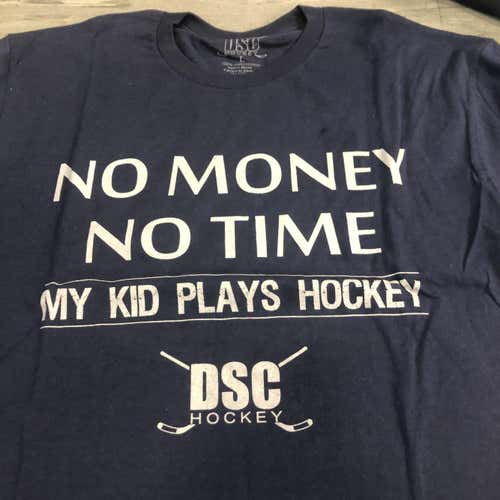 "NO MONEY & NO TIME - KIDS HOCKEY" Adult Tshirts