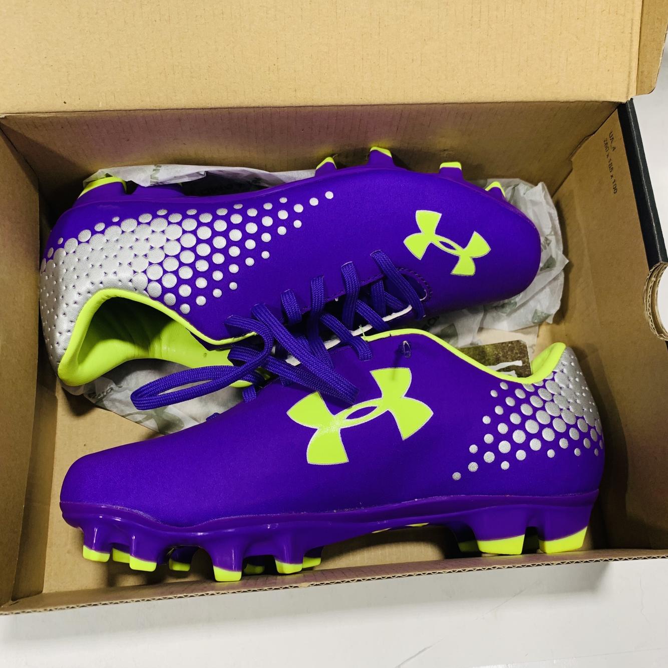 under armour purple cleats