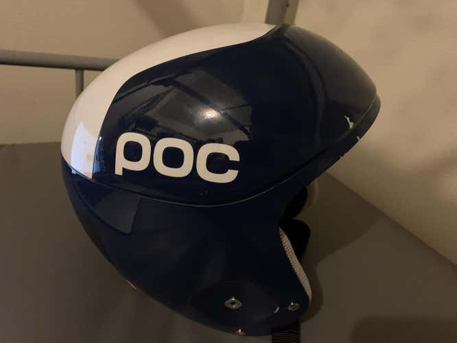 Blue Used Unisex Medium/Large POC Skull Orbic Comp Spin Helmet FIS Legal