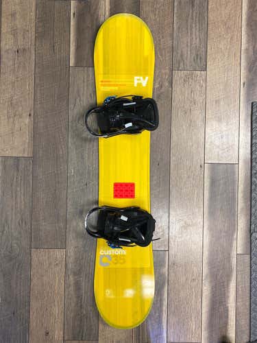Used  Burton Custom Flying V With Bindings Snowboard