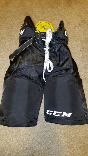Black Used Junior Medium CCM Tacks 9060 Hockey Pants