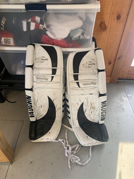 White Senior 36" Vaughn Velocity V2 Goalie Leg Pads