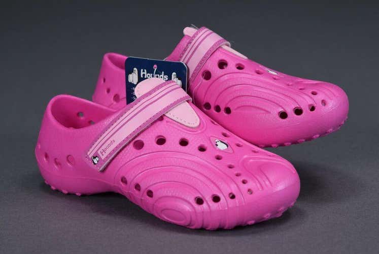 NWT HOUNDS BY DAWGS “KIDS ULTRALITES” CLOGS SANDALS HOT PINK/SOFT PINK SZ 13/1