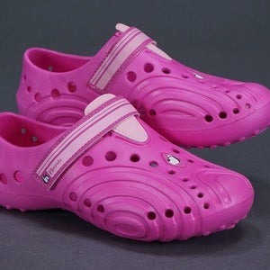 NWT HOUNDS BY DAWGS KIDS ULTRALITES CLOGS SANDALS HOT PINK/SOFT PINK SIZE 2/3