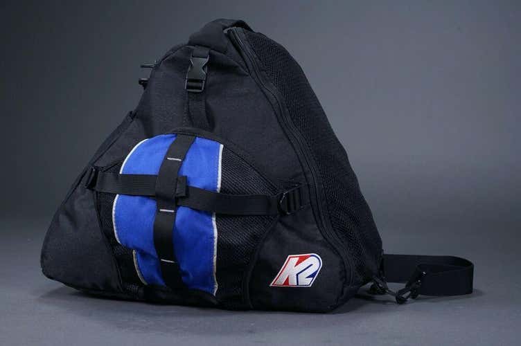 K2 INLINE SKATE/HELMET SKI / SNOWBOARD BOOT CARRY BAG ~ BLACK & BLUE ~ L@@K!!