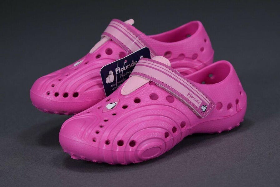 GIRLS HOUNDS KIDS LIGHT WEIGHT ULTRALITE SHOES SLIP-ON HOT PINK/SOFT PINK 11/12