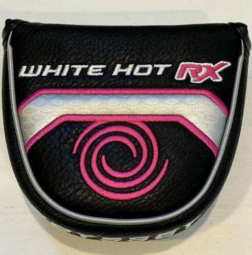Odyssey White Hot Mallet Putter Head Cover Headcover Black/Pink NEW #75667