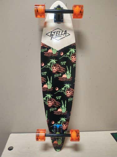 New San Diego Speed Stella 39.25" Pintail Hula Longboard Skateboard