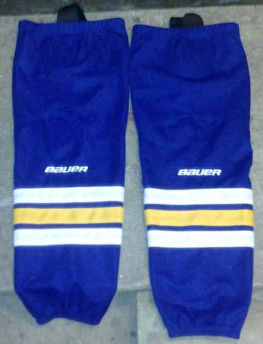 Blue New Senior Small Bauer Socks