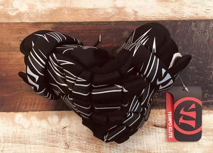 Black New Player's Warrior Lacrosse 10" Tempo Elite Gloves