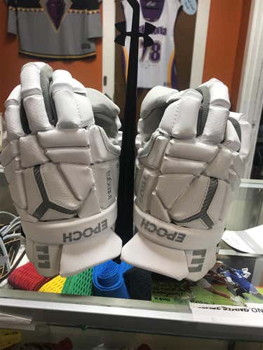 White New Epoch Integra 14" Goalie Gloves