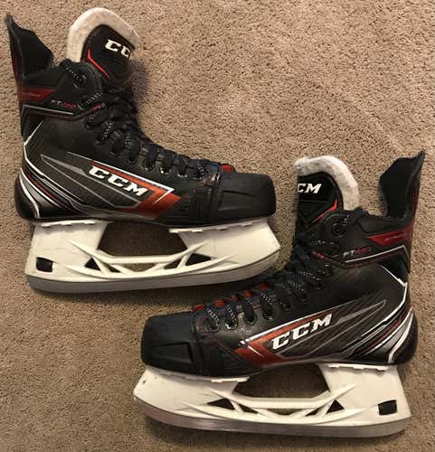 Used Senior CCM JetSpeed FT460 Hockey Skates Extra Wide Width Size 6.5