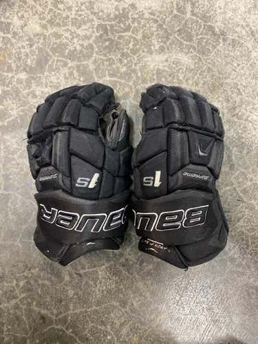 Used Bauer Supreme 1S Gloves 15"