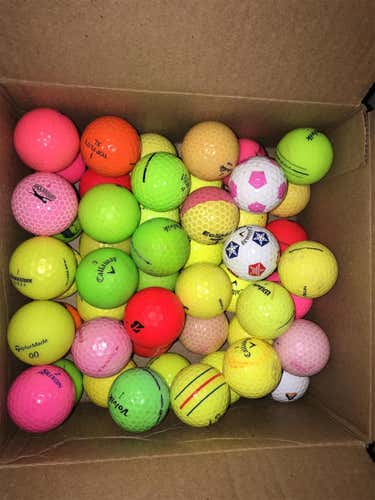 50 Pack of Colored/Designed Golf Balls