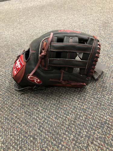 Black New Adult Rawlings Right Hand Throw Infield Heart of the Hide Baseball Glove 11.75"