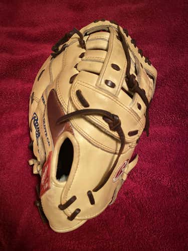 Used High School/College Rawlings Right Hand Throw First Base Pro preffered Baseball Glove 12.25"