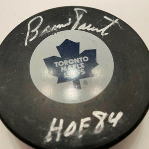 BERNIE PARENT Toronto Maple Leafs AUTOGRAPHED Signed Hockey Puck COA