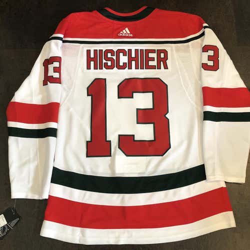 NWT Adidas AdiZero New Jersey Devils HISCHIER Retro Alternate Jersey Sz 52