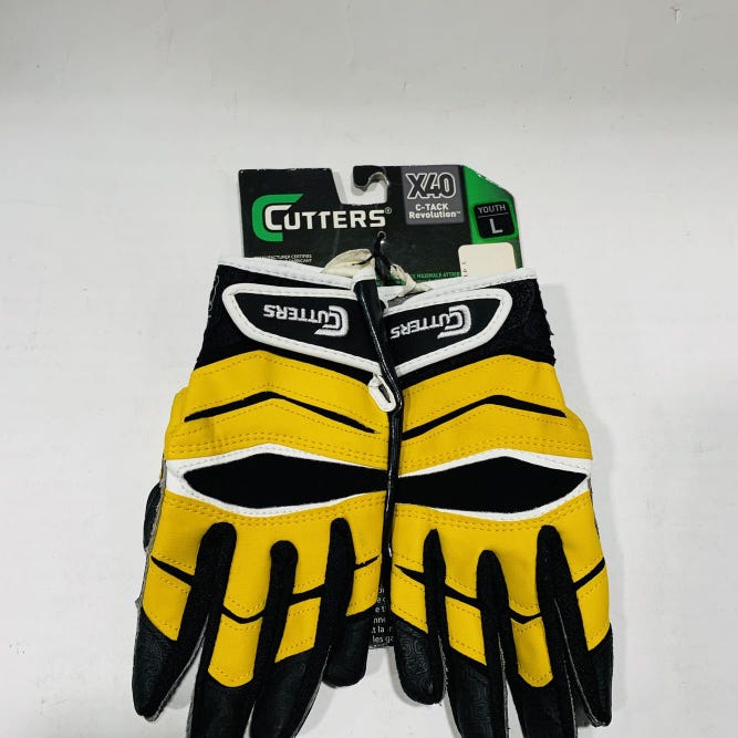 New Yellow & Black Youth Large Cutters X40 Gloves