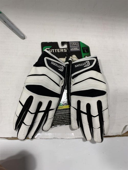 New Youth Large White & Black Cutters X40 Gloves