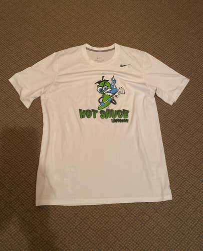 Hot Sauce Lacrosse White Adult Large Nike Shirt